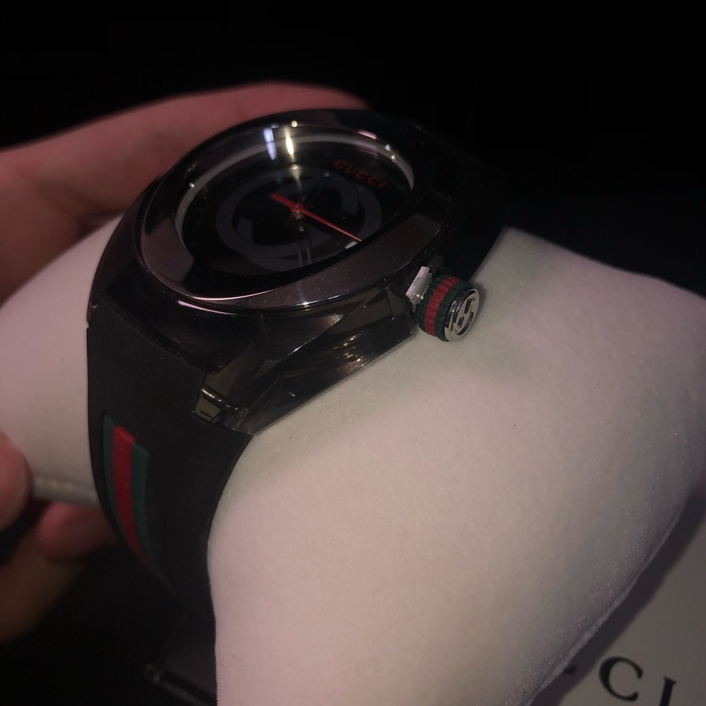 Gucci SYNC XXL Swiss Quartz Stainless Steel Watch with Rubber Band